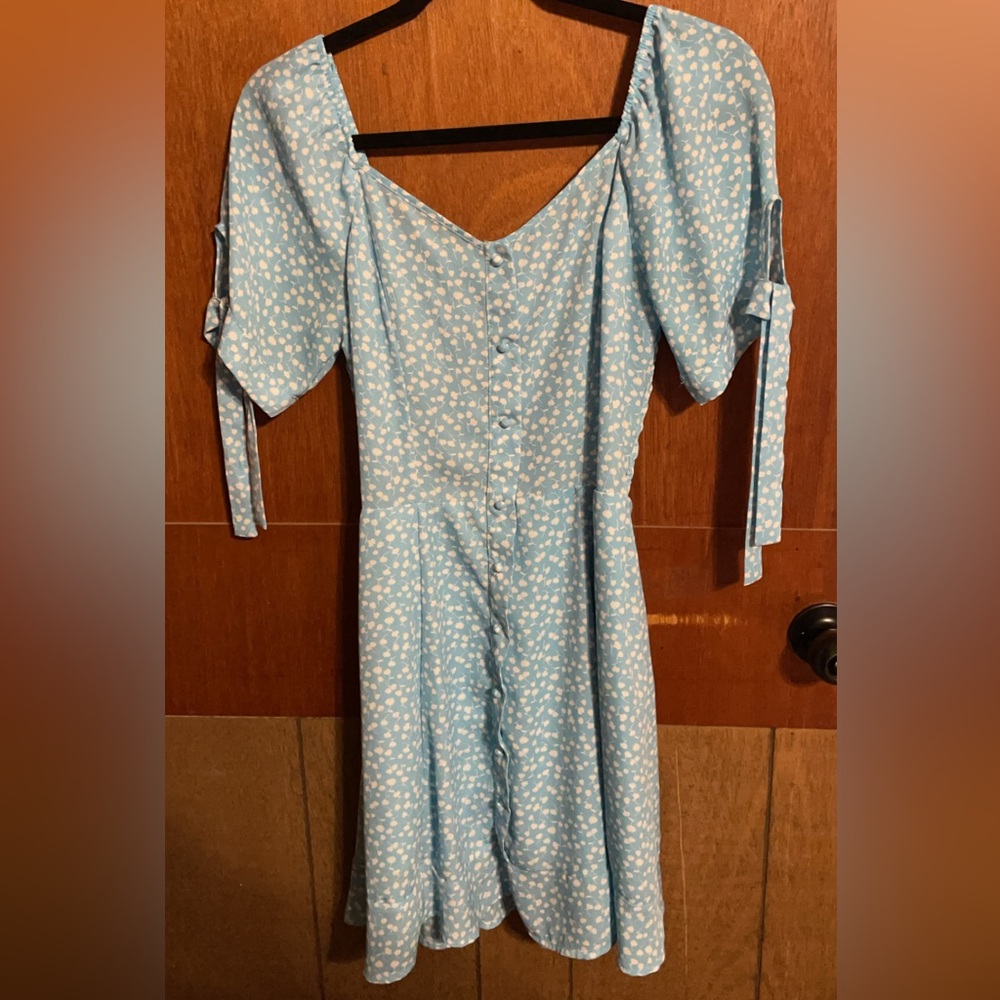 Sienna Sky Blue Polka Dot Dress